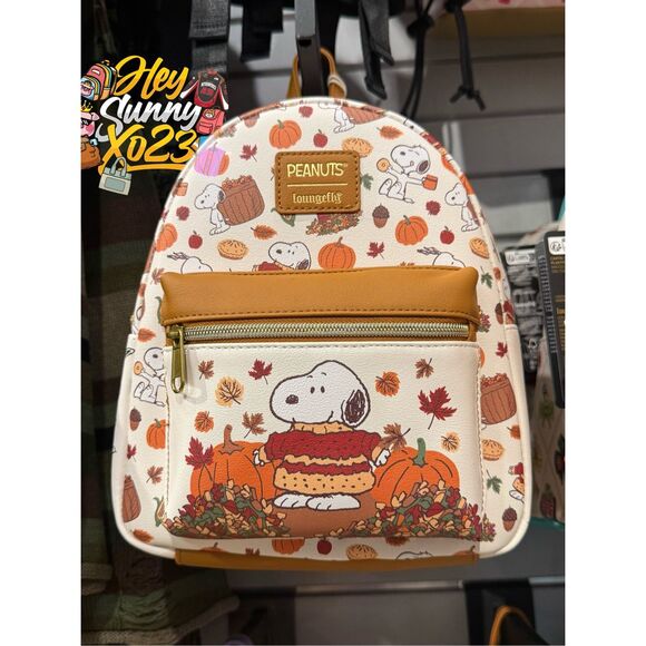 Loungefly Peanuts Snoopy Fall Cozy Mini Backpack - Picture 1 of 7